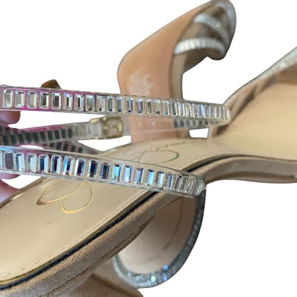 Jessica Simpson Jileta Crystals Mirror Embellished High Heel Sandals size 8.5 - Picture 15 of 15